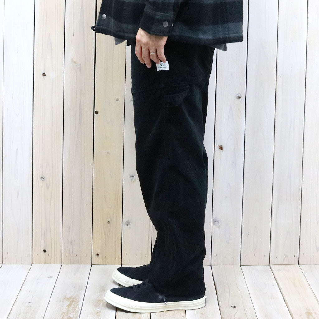 SASSAFRAS『FALL LEAF GARDENER PANTS(9W CORDUROY)』(BLACK)