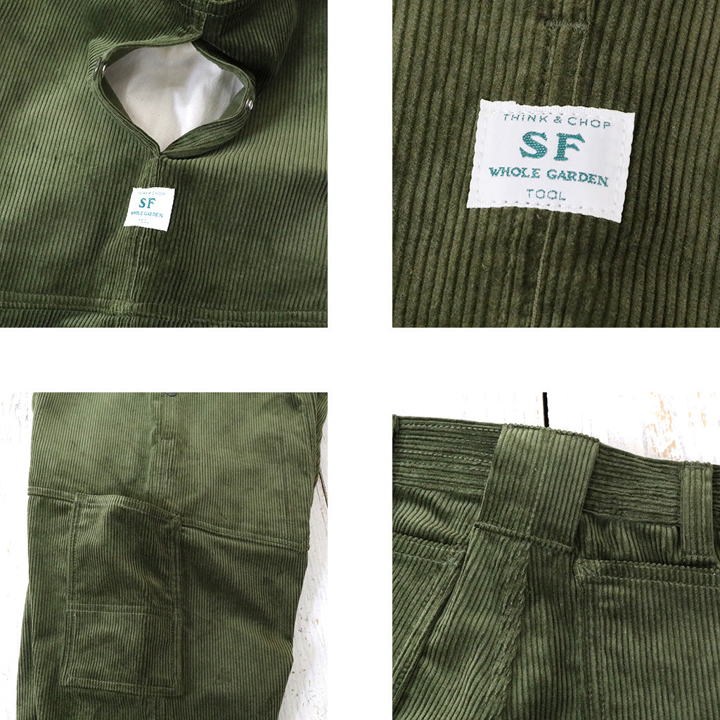 SASSAFRAS『FALL LEAF GARDENER PANTS(9W CORDUROY)』(OLIVE)