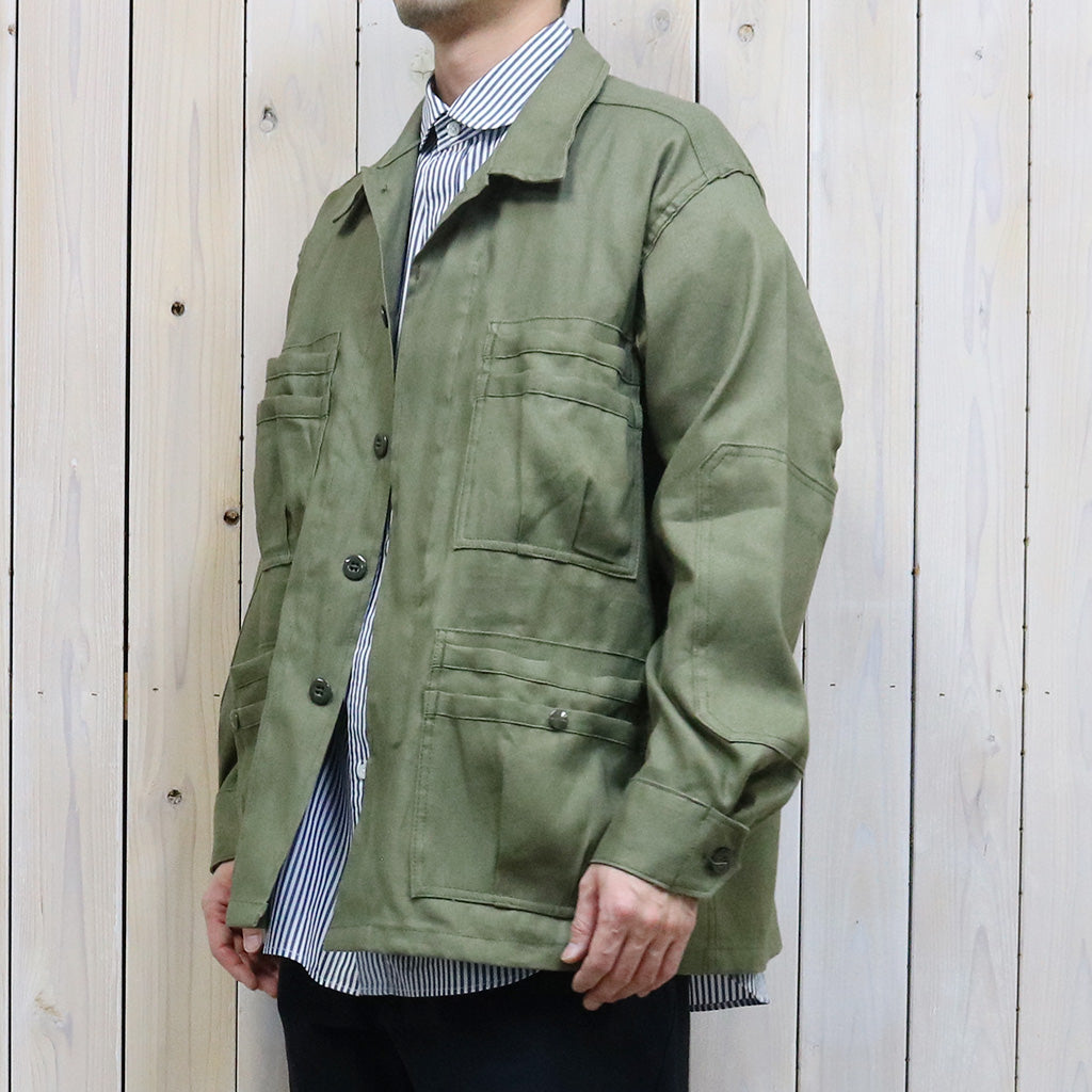 SASSAFRAS『OVERGROWN FATIGUE JACKET(L/C OXFORD)』(OLIVE)