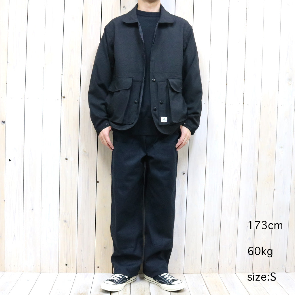 SASSAFRAS『W SPRAYER 5 PANTS(SELVEDGE DUCK)』(BLACK)