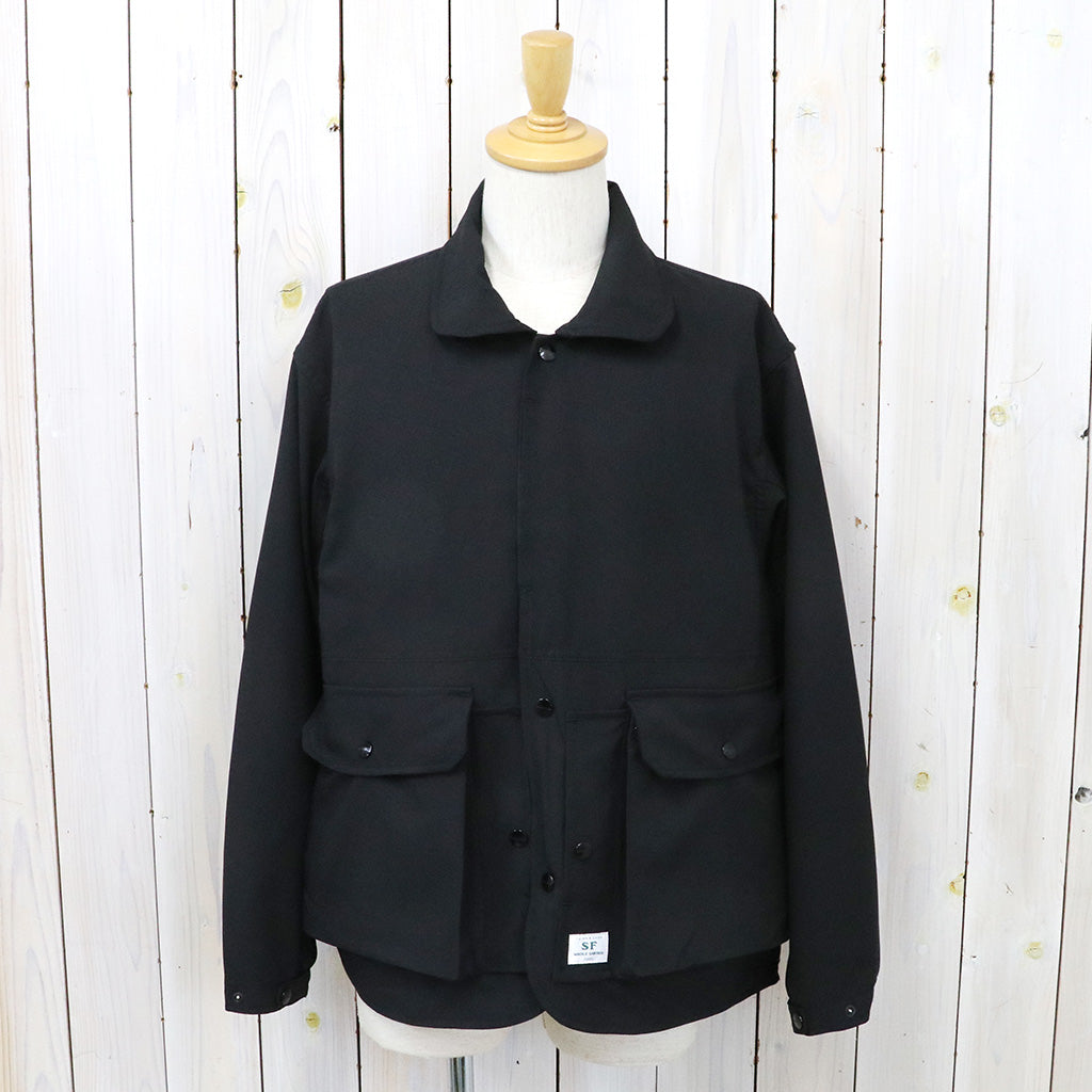 SASSAFRAS『CULTIVATOR JACKET(WOOL LIKE TROPICAL)』(BLACK)
