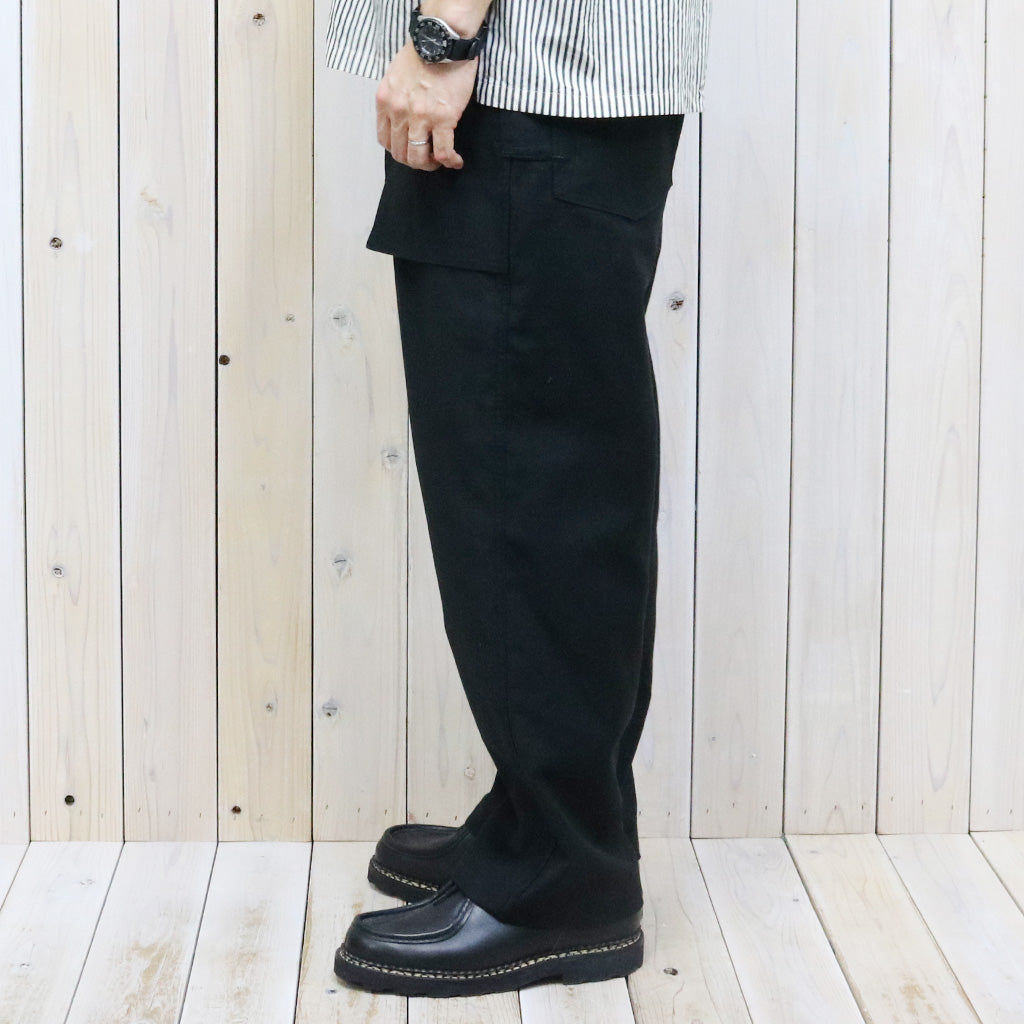 SASSAFRAS『FS CULTIVATOR PANTS(BACK SATIN)』(BLACK)