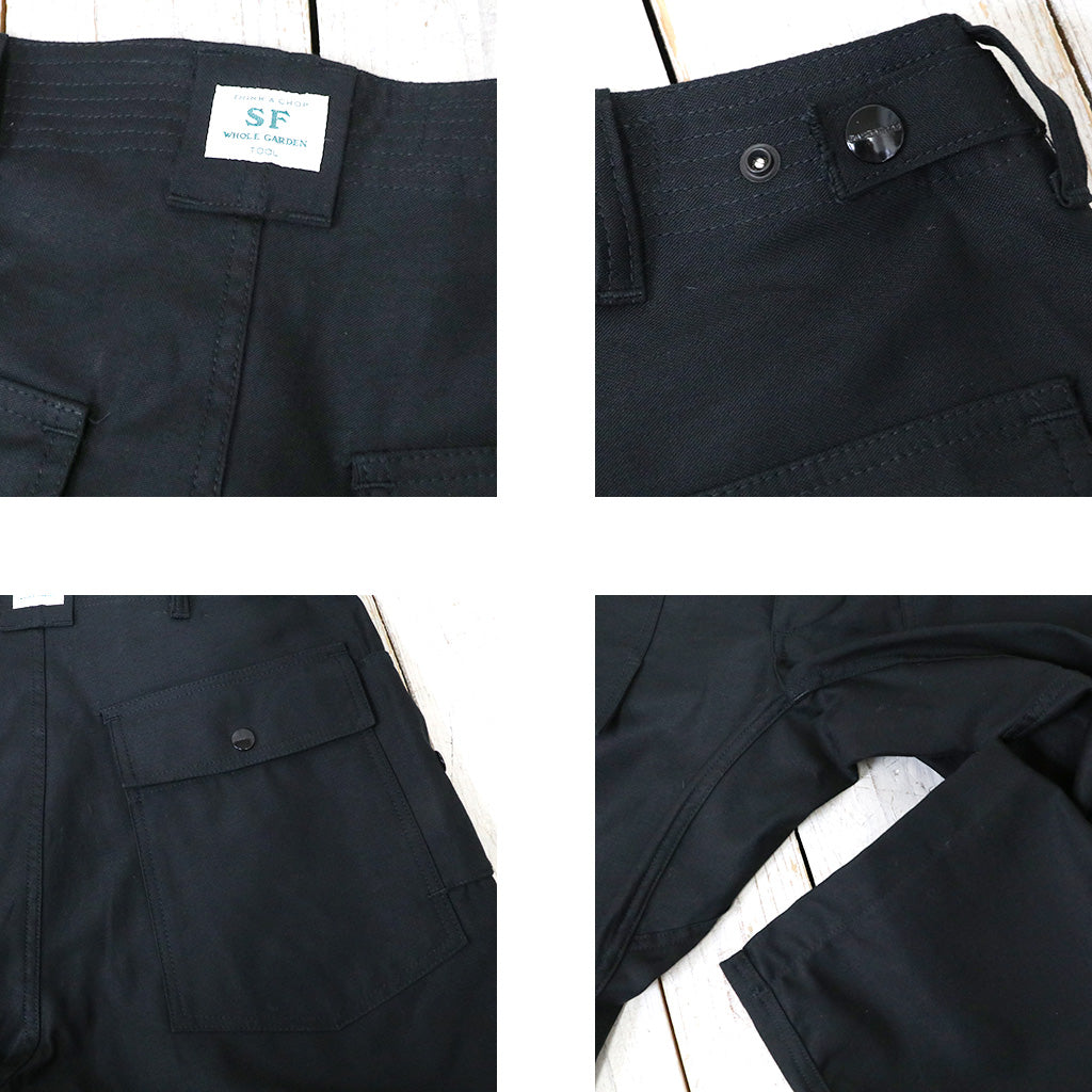 SASSAFRAS『FS CULTIVATOR PANTS(BACK SATIN)』(BLACK)