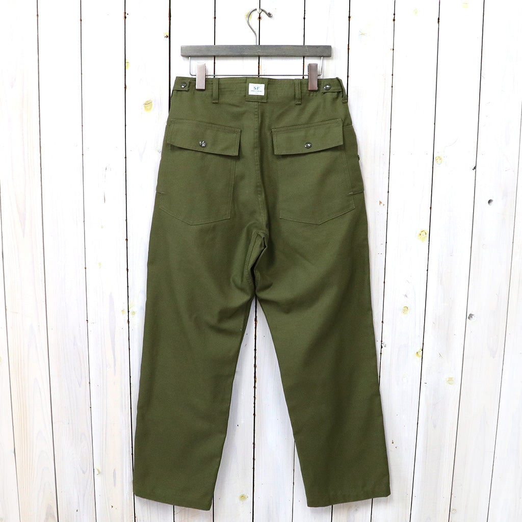 SASSAFRAS『FS CULTIVATOR PANTS(BACK SATIN)』(OLIVE)