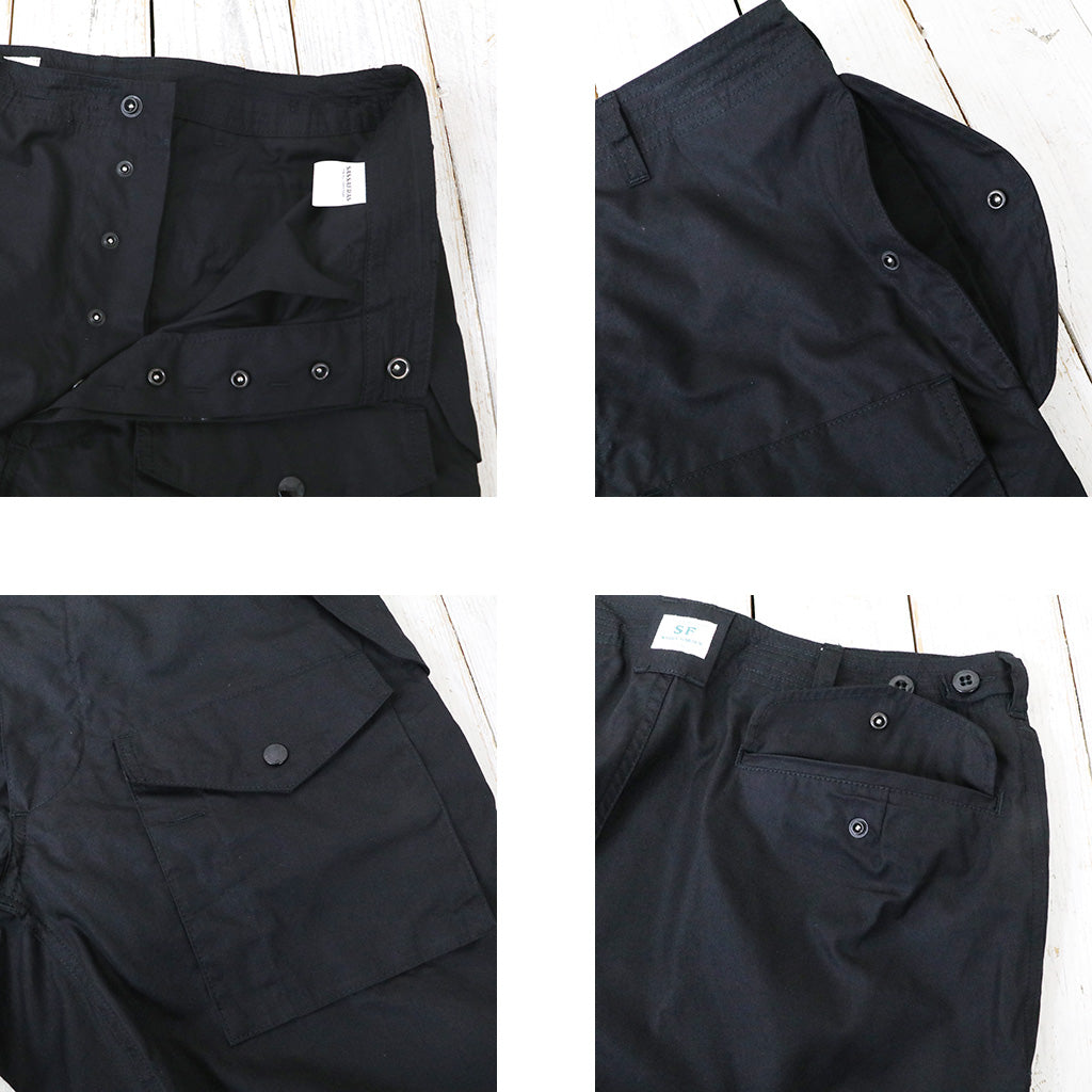 SASSAFRAS『OVERGROWN ARMOR PANTS(C/N WEATHER)』(BLACK)