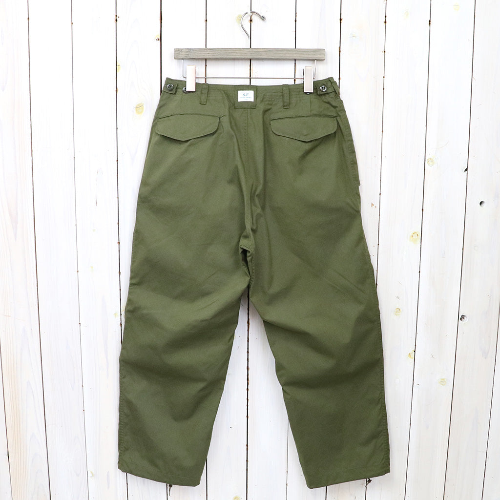 SASSAFRAS『OVERGROWN ARMOR PANTS(C/N WEATHER)』(OLIVE)