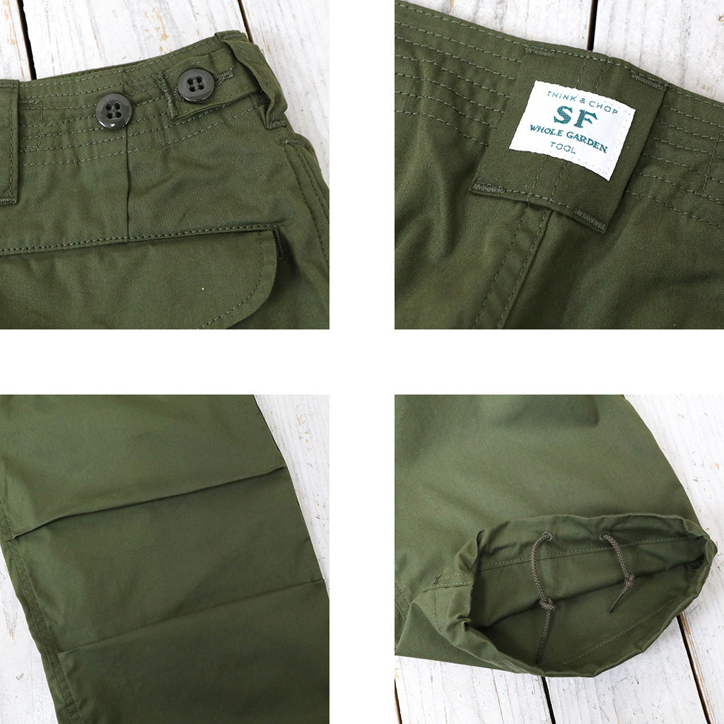 SASSAFRAS『OVERGROWN ARMOR PANTS(C/N WEATHER)』(OLIVE)