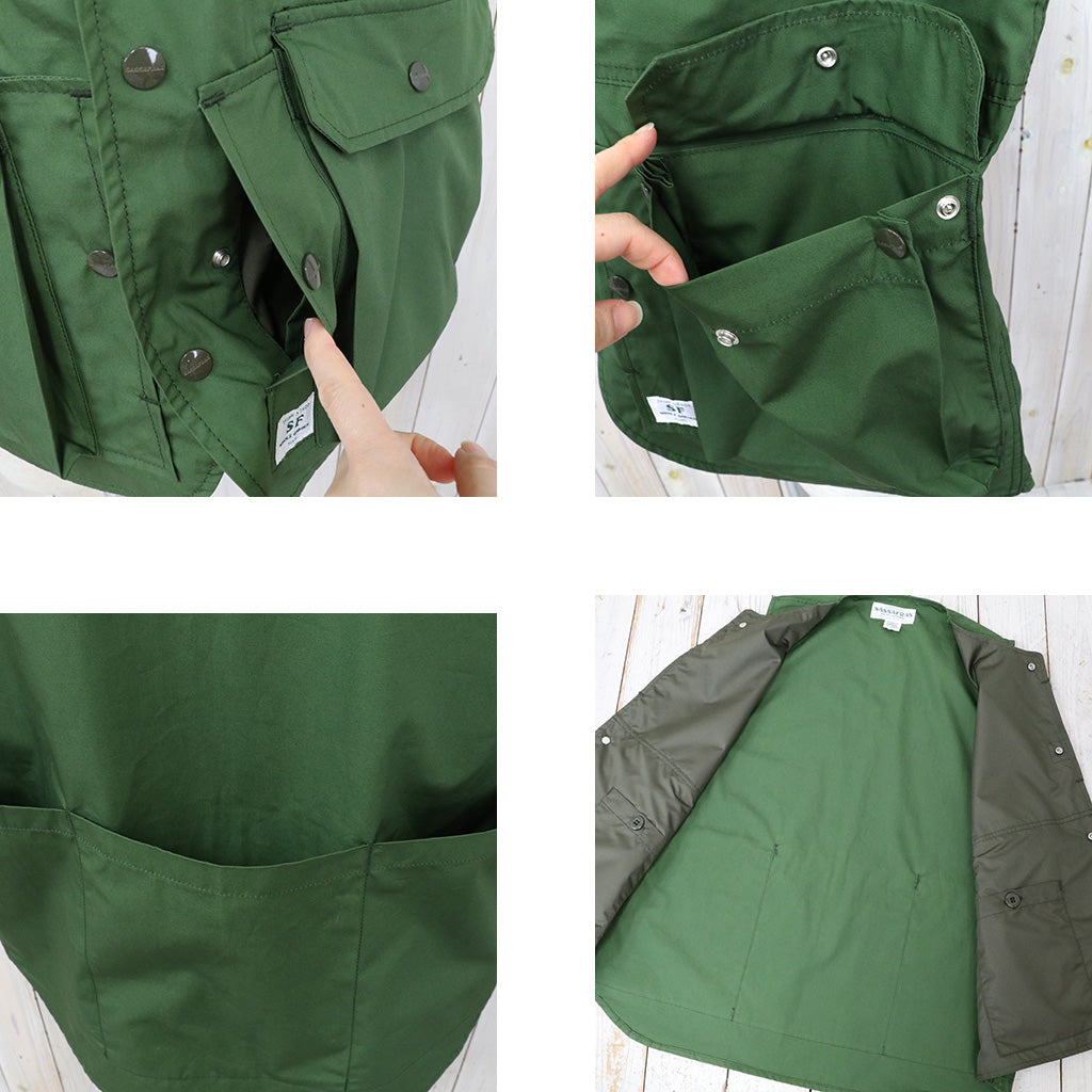SASSAFRAS『CULTIVATOR VEST(WEATHER)』(OLIVE)