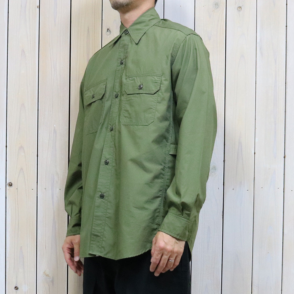 SASSAFRAS『GARDENER SHIRT(SUPIMA TYPEWRITER)』(OLIVE)
