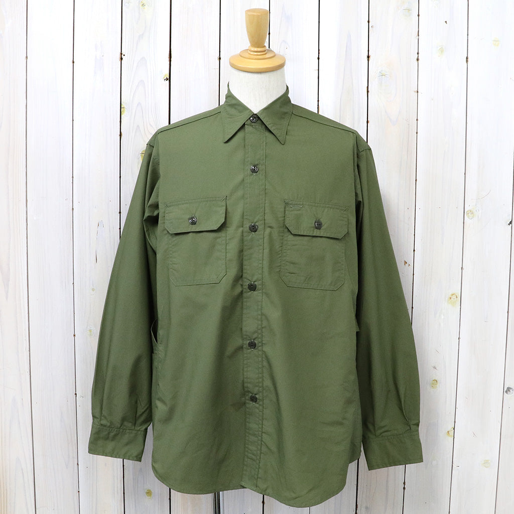 SASSAFRAS『GARDENER SHIRT(SUPIMA TYPEWRITER)』(OLIVE)