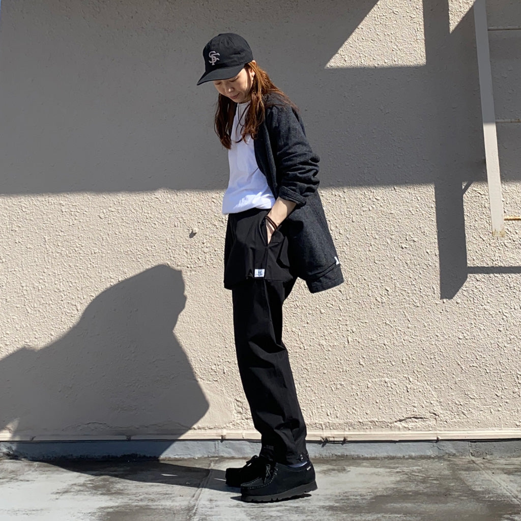 SASSAFRAS『DIGS CREW PANTS 4/5(WEATHER)』(BLACK)