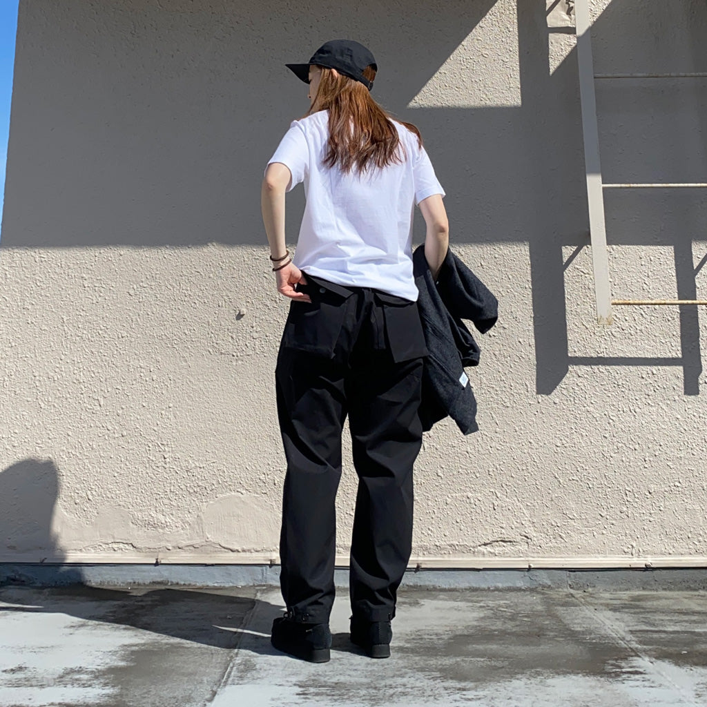 SASSAFRAS『DIGS CREW PANTS 4/5(WEATHER)』(BLACK)