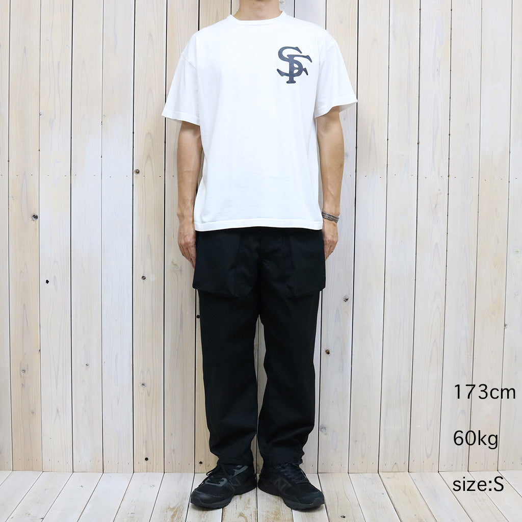 SASSAFRAS『DIGS CREW PANTS 4/5(WEATHER)』(BLACK)