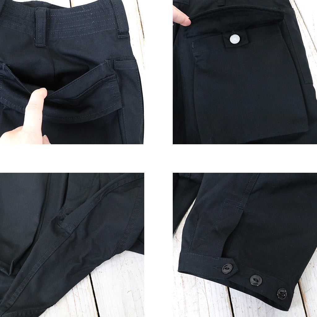 SASSAFRAS『DIGS CREW PANTS 4/5(WEATHER)』(BLACK)