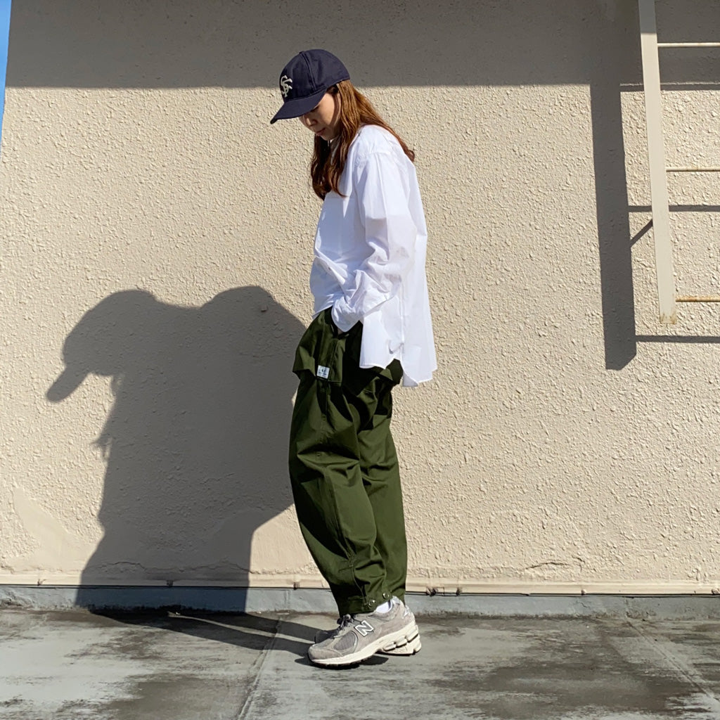 SASSAFRAS『DIGS CREW PANTS 4/5(WEATHER)』(OLIVE)