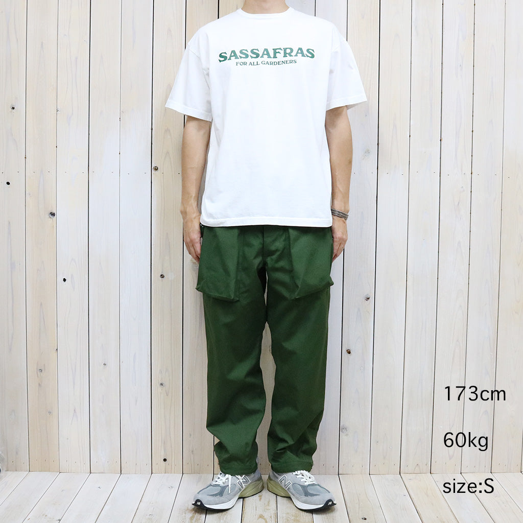 SASSAFRAS『DIGS CREW PANTS 4/5(WEATHER)』(OLIVE)