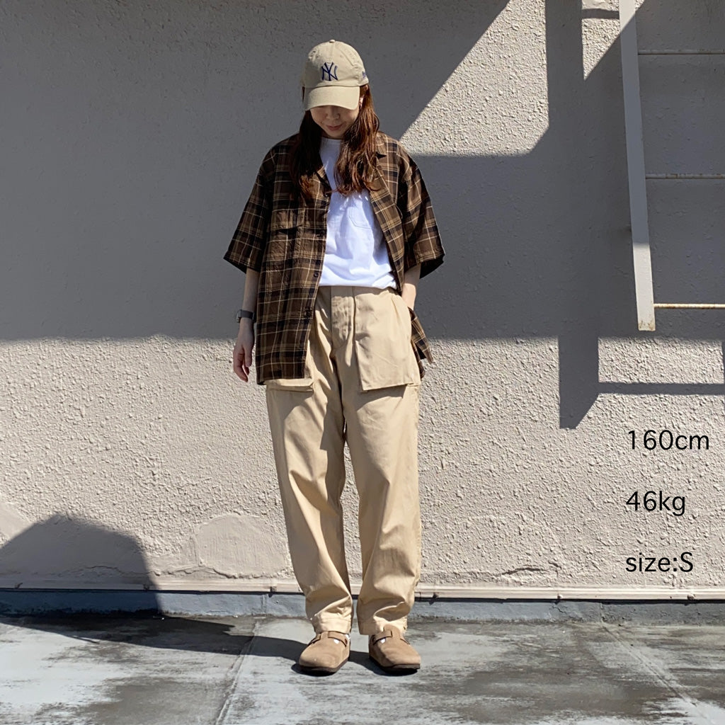 SASSAFRAS『DIGS CREW PANTS 4/5(WEATHER)』(BEIGE)