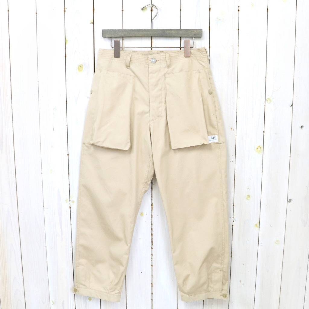 SASSAFRAS『DIGS CREW PANTS 4/5(WEATHER)』(BEIGE)