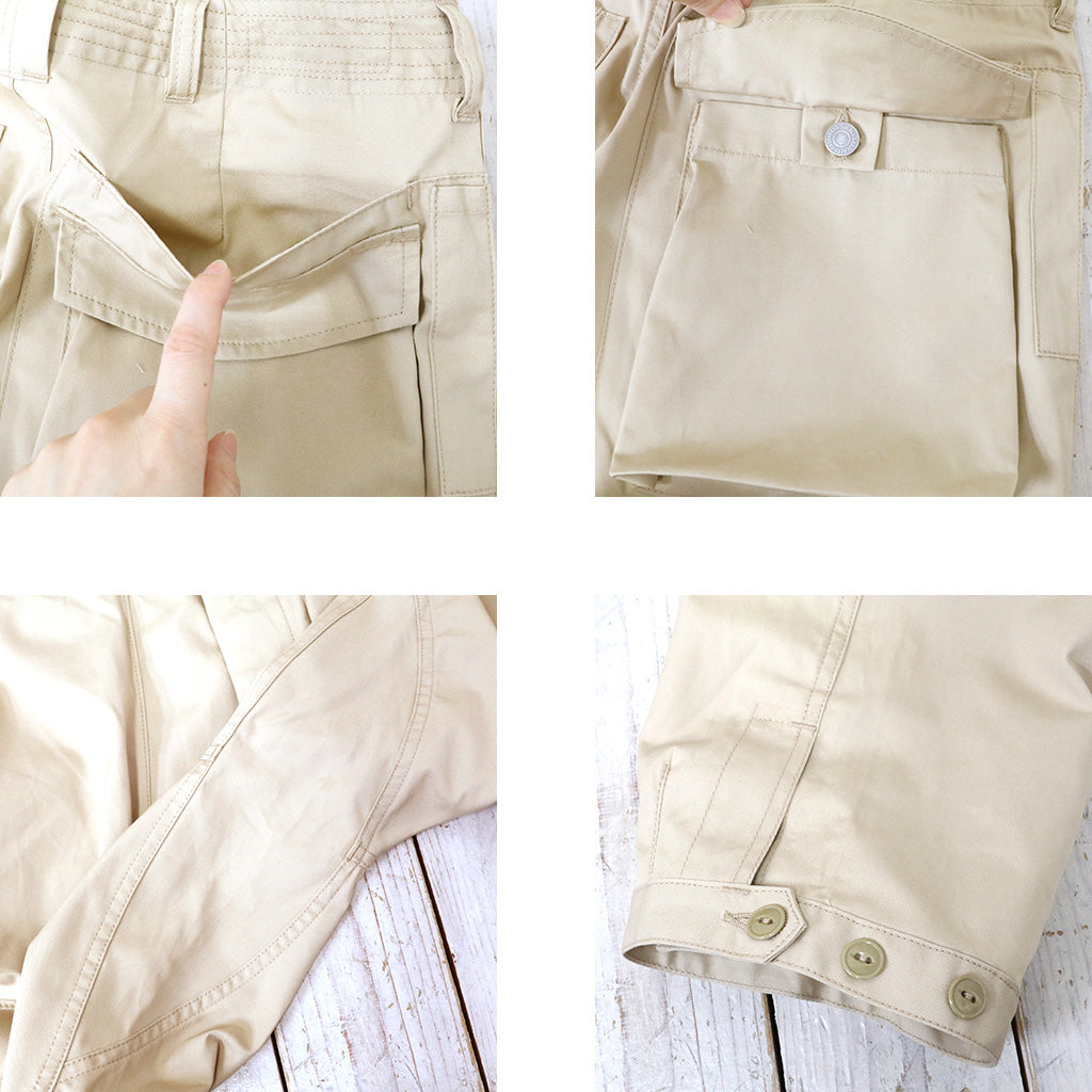 SASSAFRAS『DIGS CREW PANTS 4/5(WEATHER)』(BEIGE)