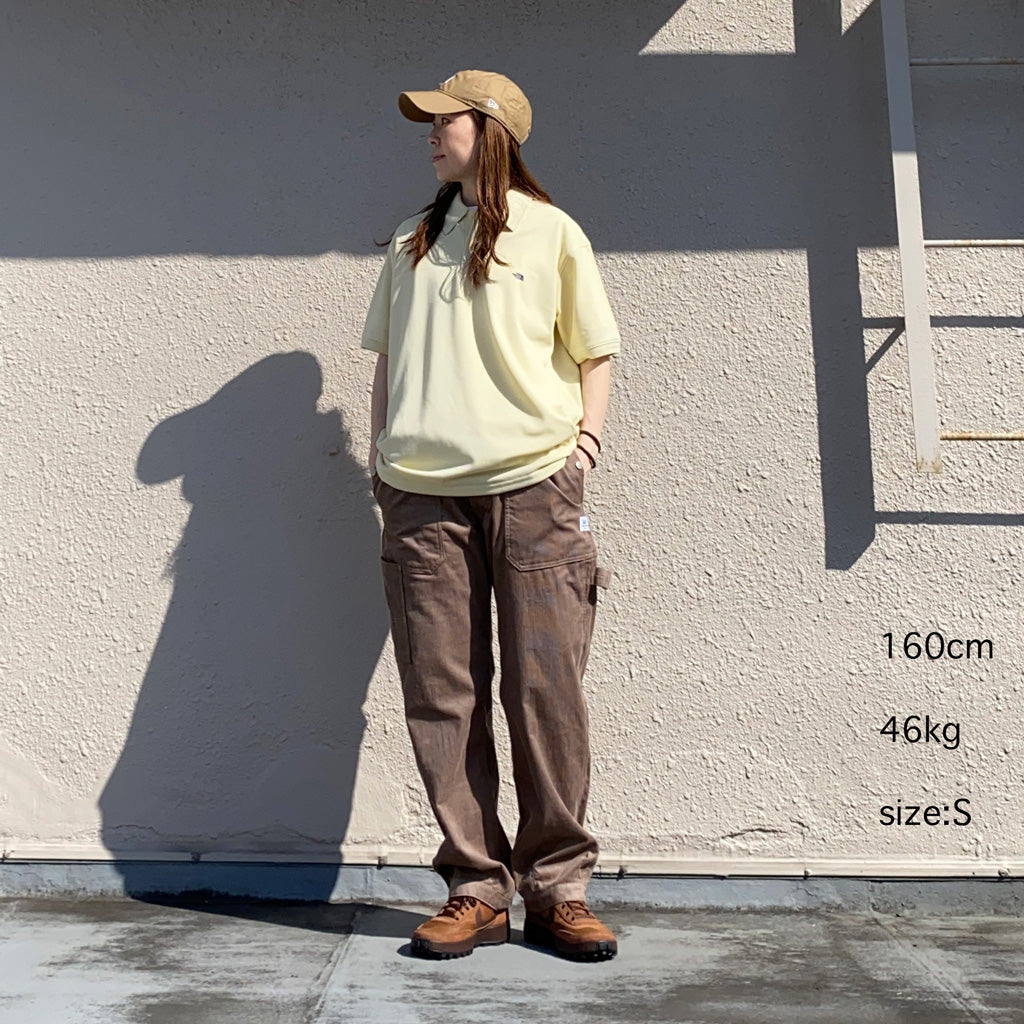 SASSAFRAS『FALL LEAF GARDENER PANTS 4/5(12W ORGANIC CORDUROY)』(BROWN)