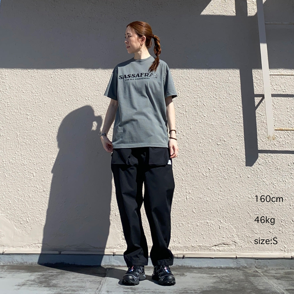 SASSAFRAS『DIGS CREW PANTS 4/5(WEATHER)』(BLACK)