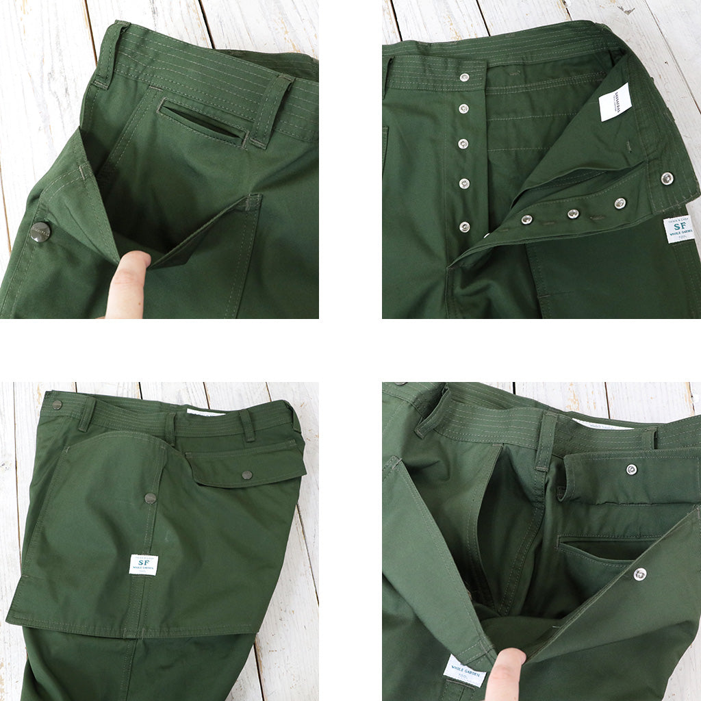 SASSAFRAS『CULTIVATOR PANTS(WEATHER)』(OLIVE)