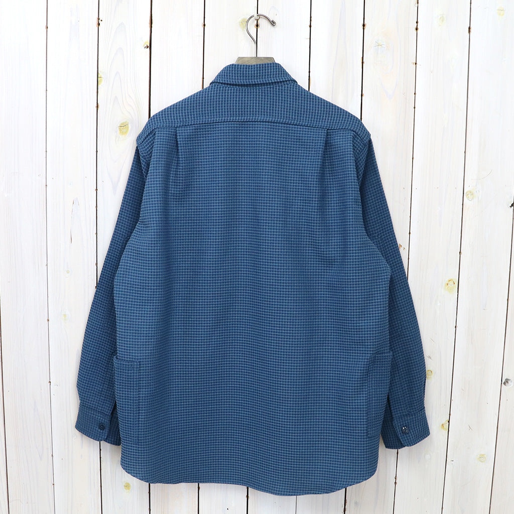 SASSAFRAS『BOTANICAL SCOUT SHIRT(COTTON WAFFLE)』(INDIGO)