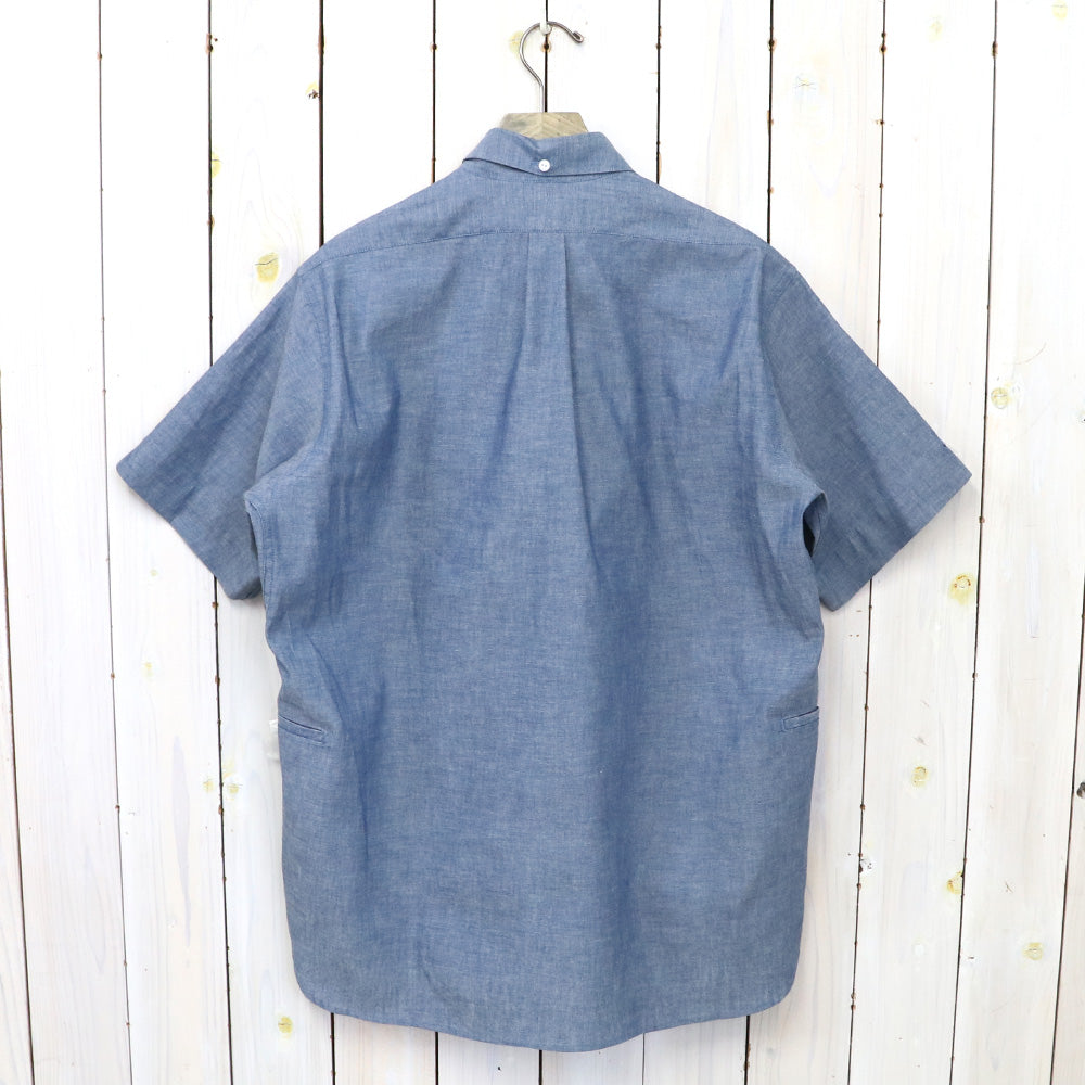 SASSAFRAS『WHEEL BARROW SHELL SHIRT 1/2(5oz CHAMBRAY)』(BLUE)