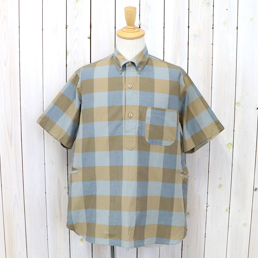 SASSAFRAS『WHEEL BARROW SHELL SHIRT 1/2(BLOCK CHECK)』(BEIGE CHECK)