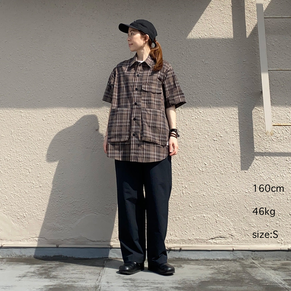 SASSAFRAS『DIGS CREW HALF 1/2(MADRAS CHECK)』(BLACK CHECK)