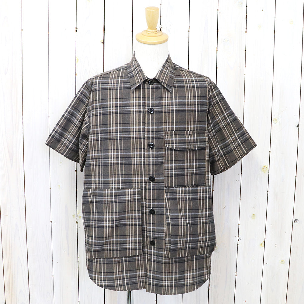 SASSAFRAS『DIGS CREW HALF 1/2(MADRAS CHECK)』(BLACK CHECK)