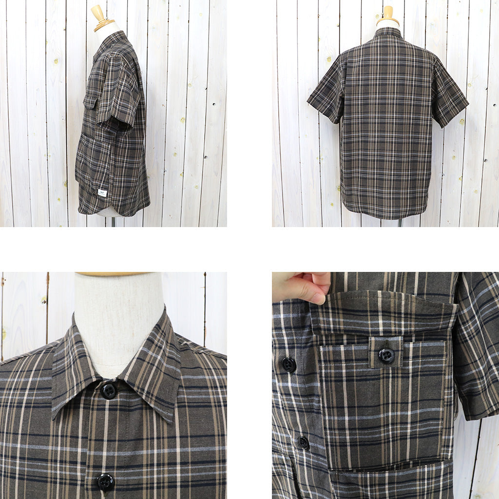 SASSAFRAS『DIGS CREW HALF 1/2(MADRAS CHECK)』(BLACK CHECK)