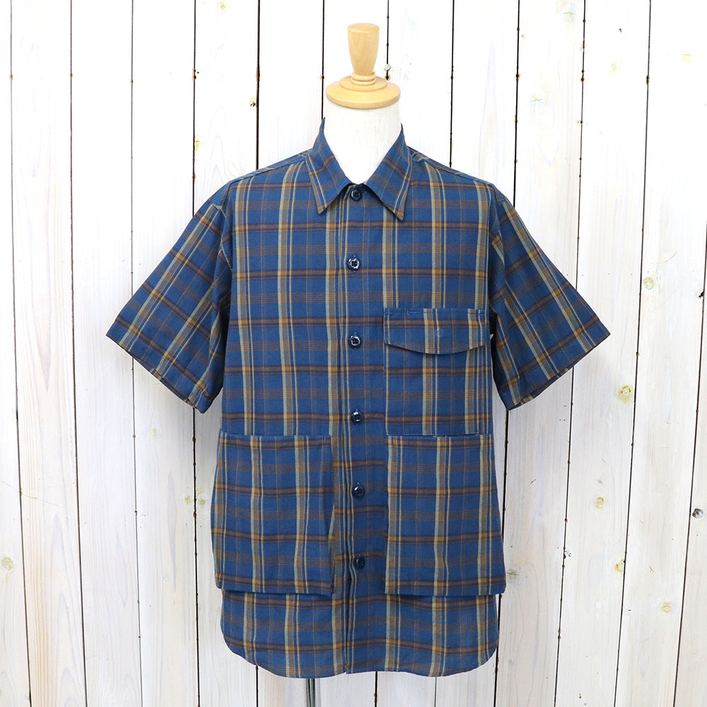 SASSAFRAS『DIGS CREW HALF 1/2(MADRAS CHECK)』(NAVY CHECK)