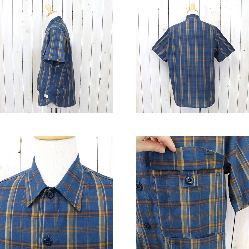 SASSAFRAS『DIGS CREW HALF 1/2(MADRAS CHECK)』(NAVY CHECK)