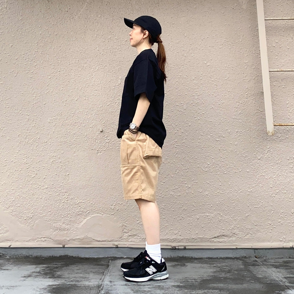SASSAFRAS『OVERGROWN FATIGUE PANTS 1/2(12oz ORGANIC CORDUROY)』(BEIGE)