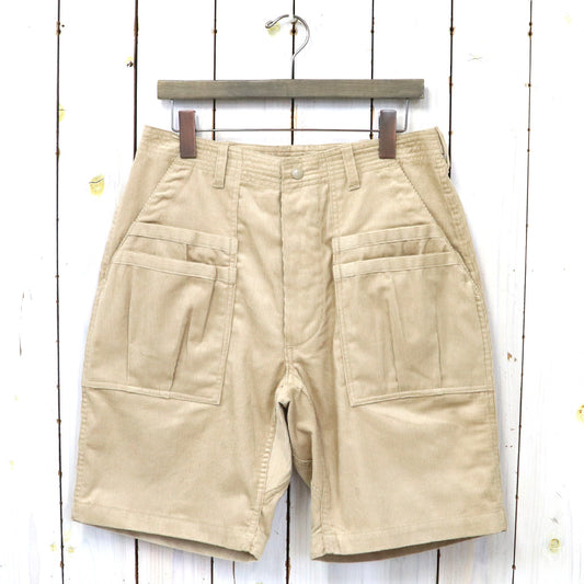 SASSAFRAS『OVERGROWN FATIGUE PANTS 1/2(12oz ORGANIC CORDUROY)』(BEIGE)