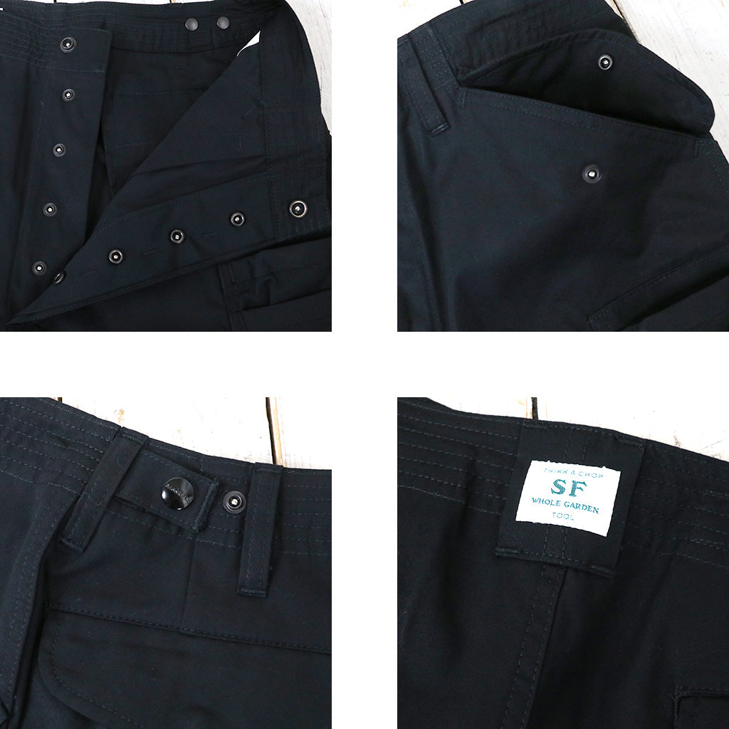 SASSAFRAS『OVERGROWN PANTS 1/2(WEATHER)』(BLACK)