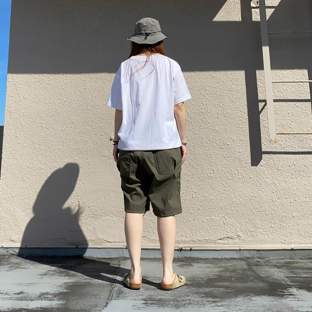 SASSAFRAS『OVERGROWN HIKER PANTS 1/2(COOL MAX SUCKER)』(OLIVE)