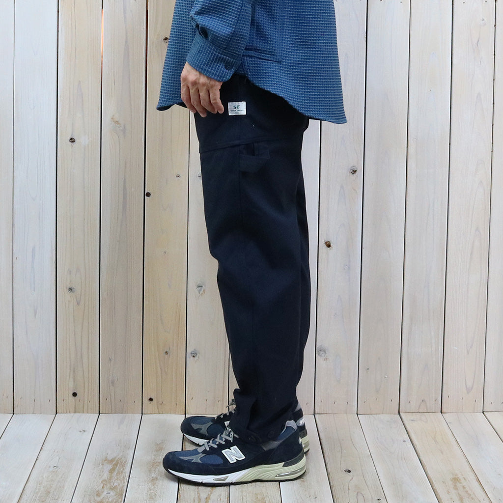 SASSAFRAS『FALL LEAF GARDENER PANTS 4/5(CANVAS)』(NAVY) – Reggieshop