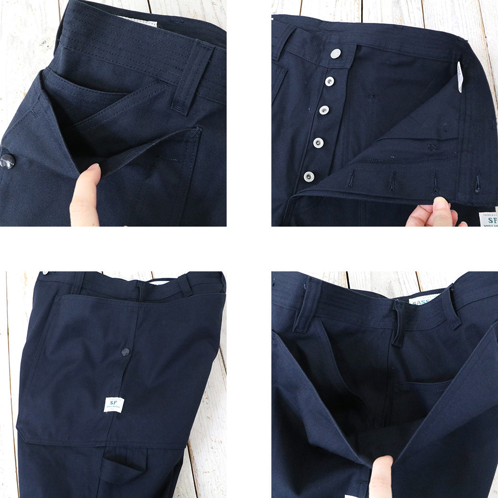 SASSAFRAS『FALL LEAF GARDENER PANTS 4/5(CANVAS)』(NAVY)