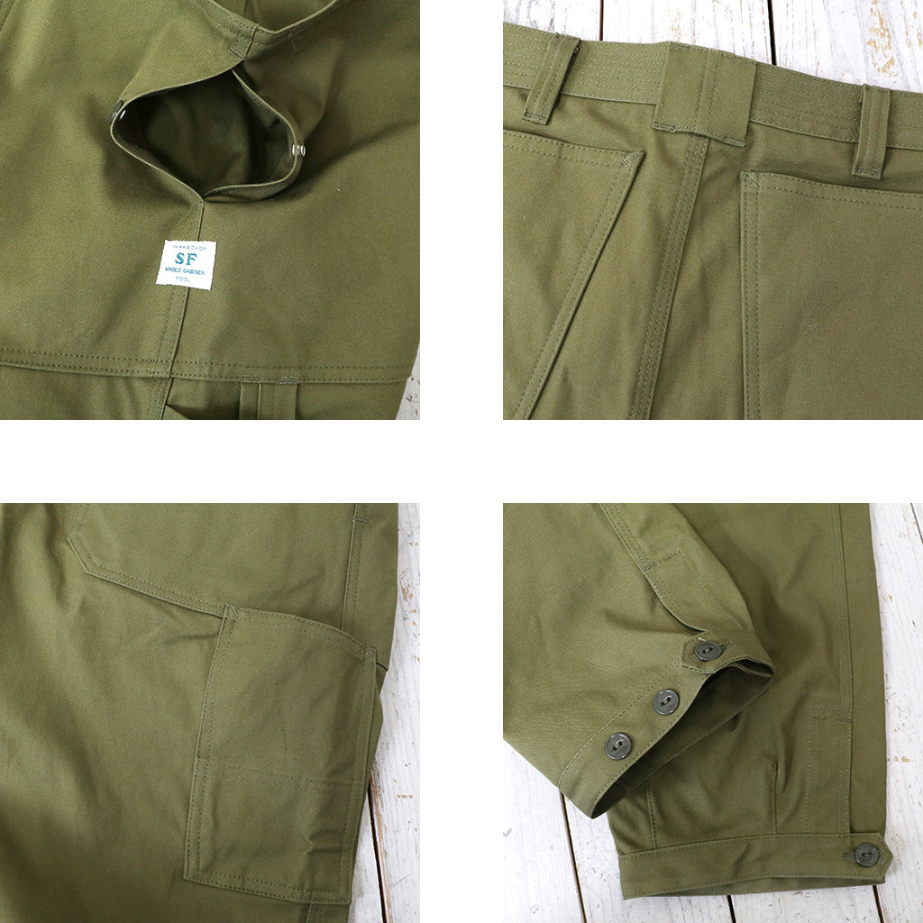 SASSAFRAS『FALL LEAF GARDENER PANTS 4/5(CANVAS)』(OLIVE)