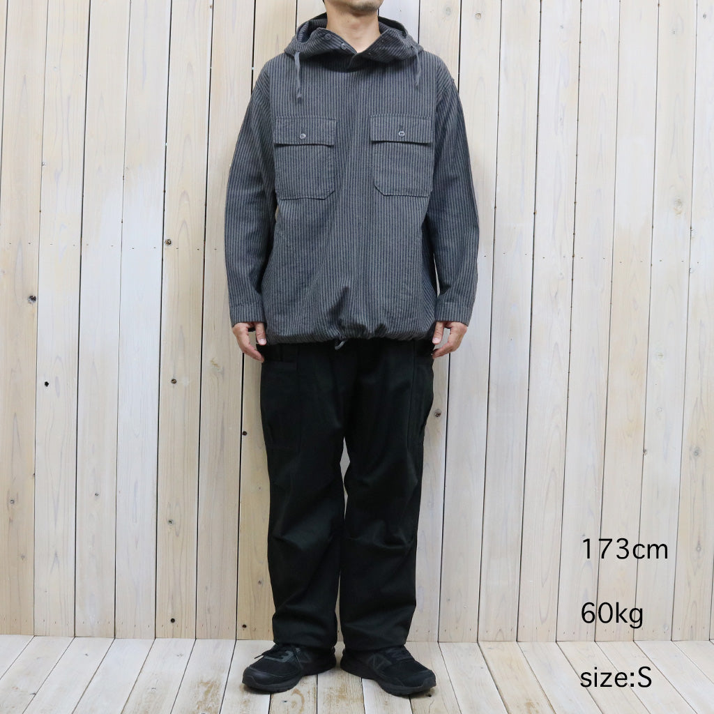 SASSAFRAS『OVERGROWN PANTS(MILITARY SATIN)』(BLACK)