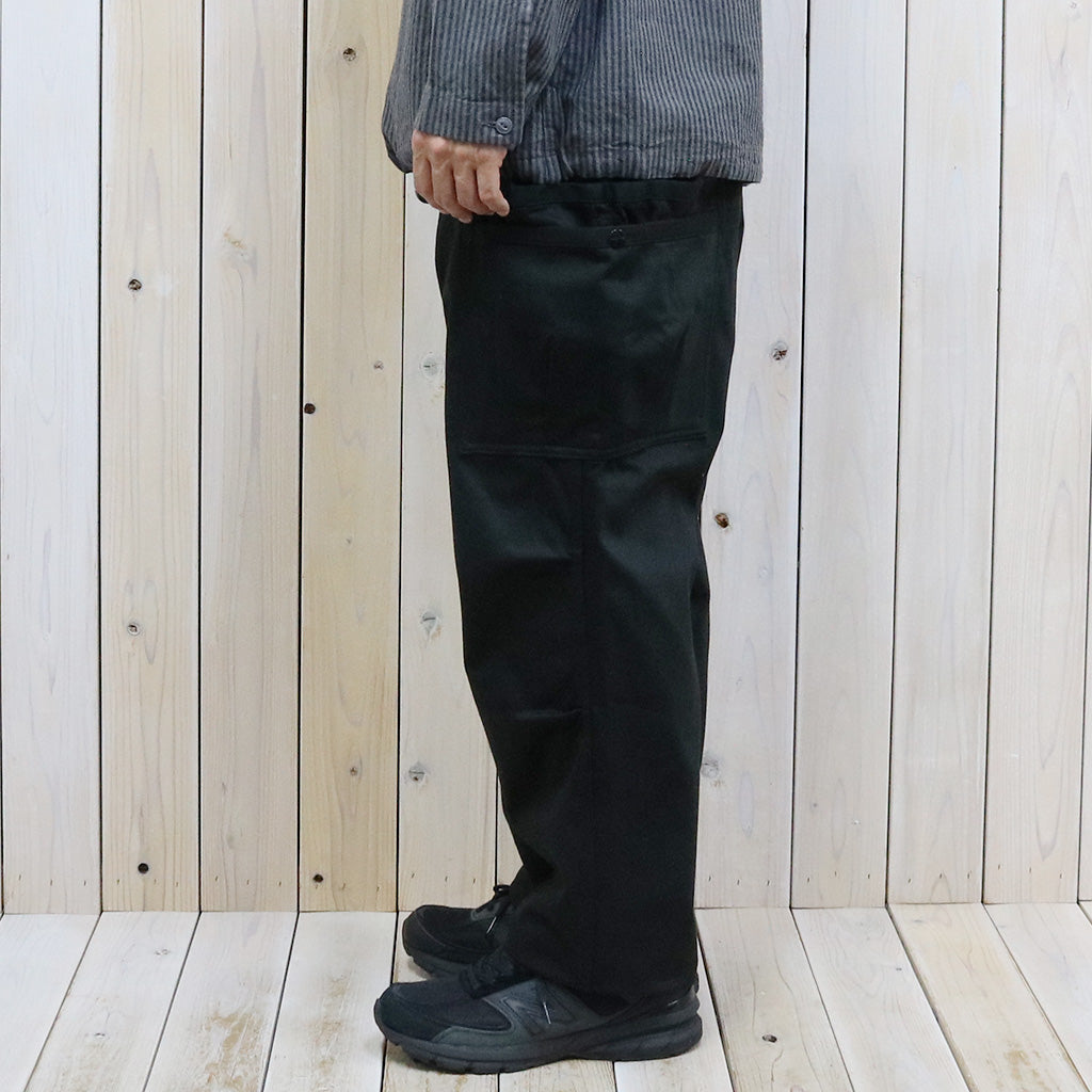 SASSAFRAS『OVERGROWN PANTS(MILITARY SATIN)』(BLACK)