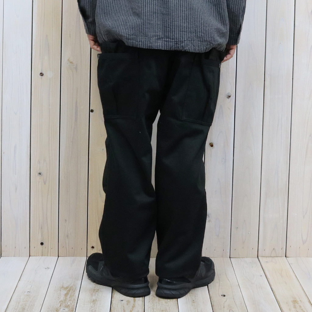 SASSAFRAS『OVERGROWN PANTS(MILITARY SATIN)』(BLACK)