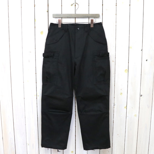 SASSAFRAS『OVERGROWN PANTS(MILITARY SATIN)』(BLACK)