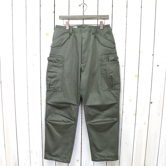 SASSAFRAS『OVERGROWN PANTS(MILITARY SATIN)』(OLIVE)