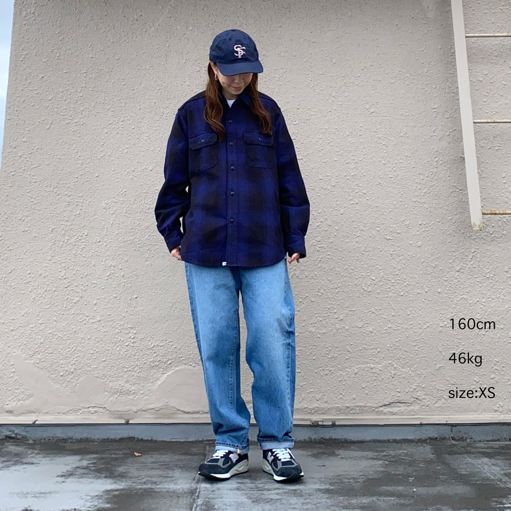 SASSAFRAS『GARDENER SHIRT(OMBRE CHECK)』(BLUE)