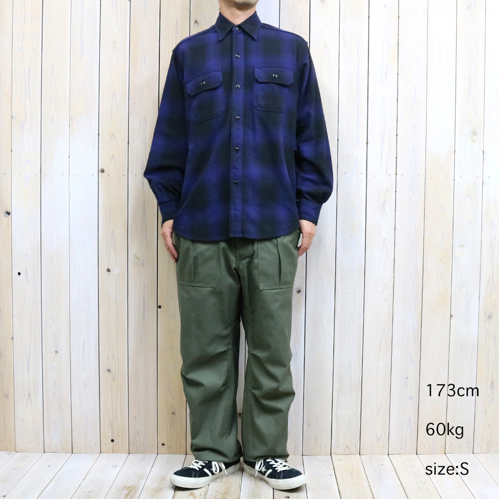 SASSAFRAS『GARDENER SHIRT(OMBRE CHECK)』(BLUE)