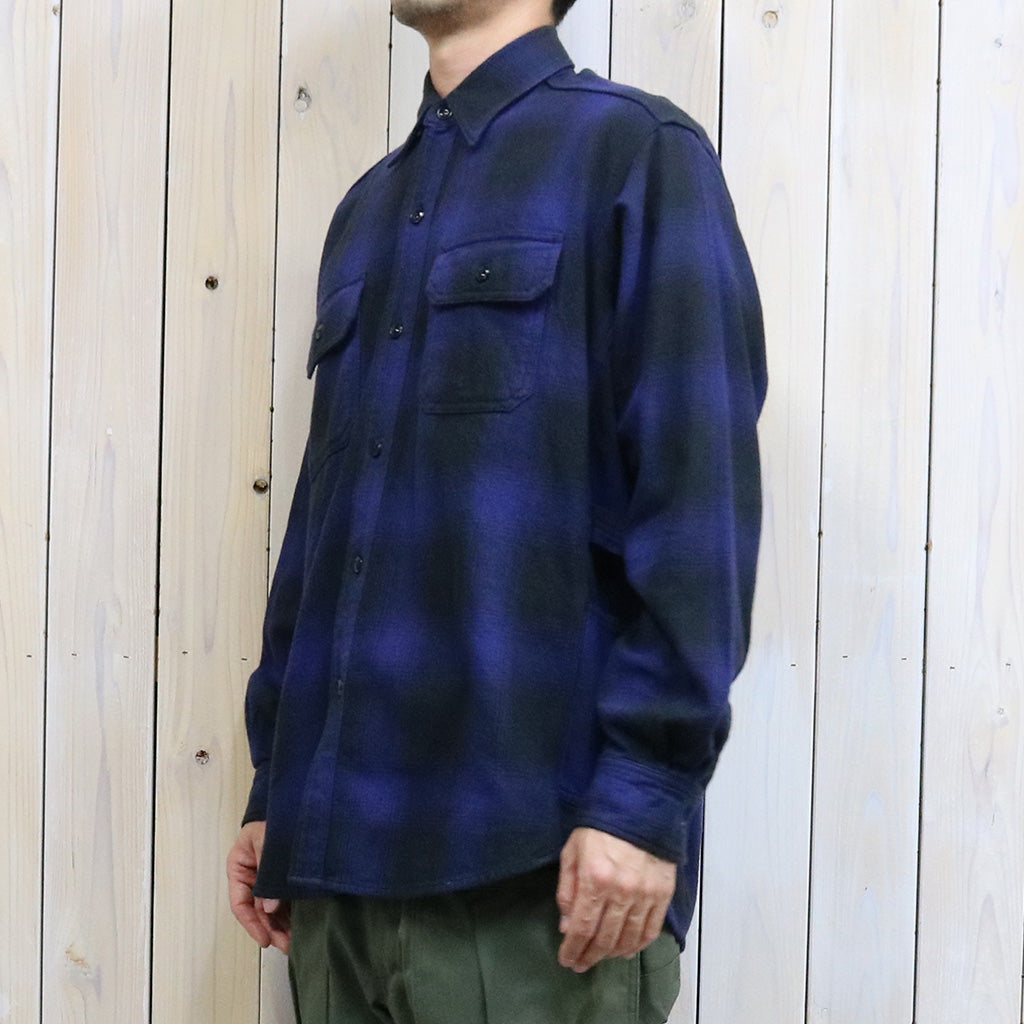 SASSAFRAS『GARDENER SHIRT(OMBRE CHECK)』(BLUE)