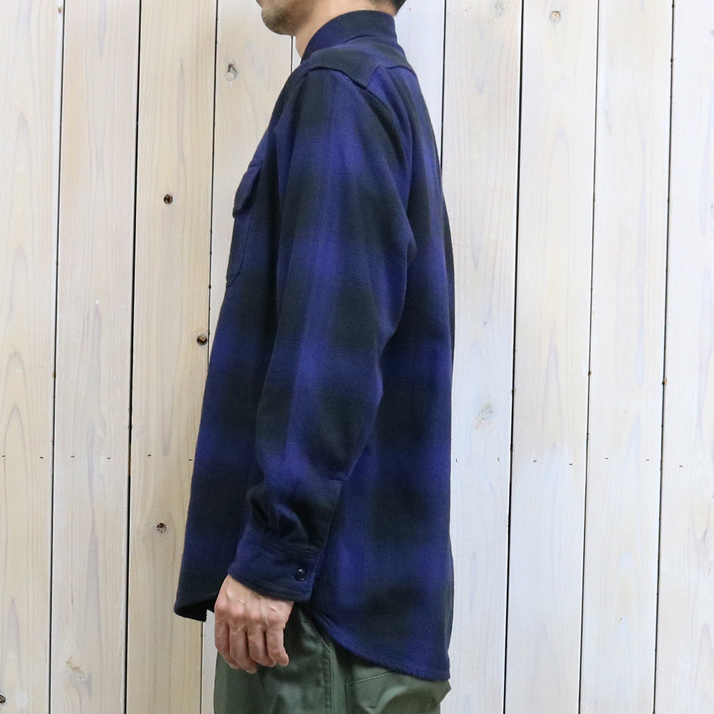 SASSAFRAS『GARDENER SHIRT(OMBRE CHECK)』(BLUE)